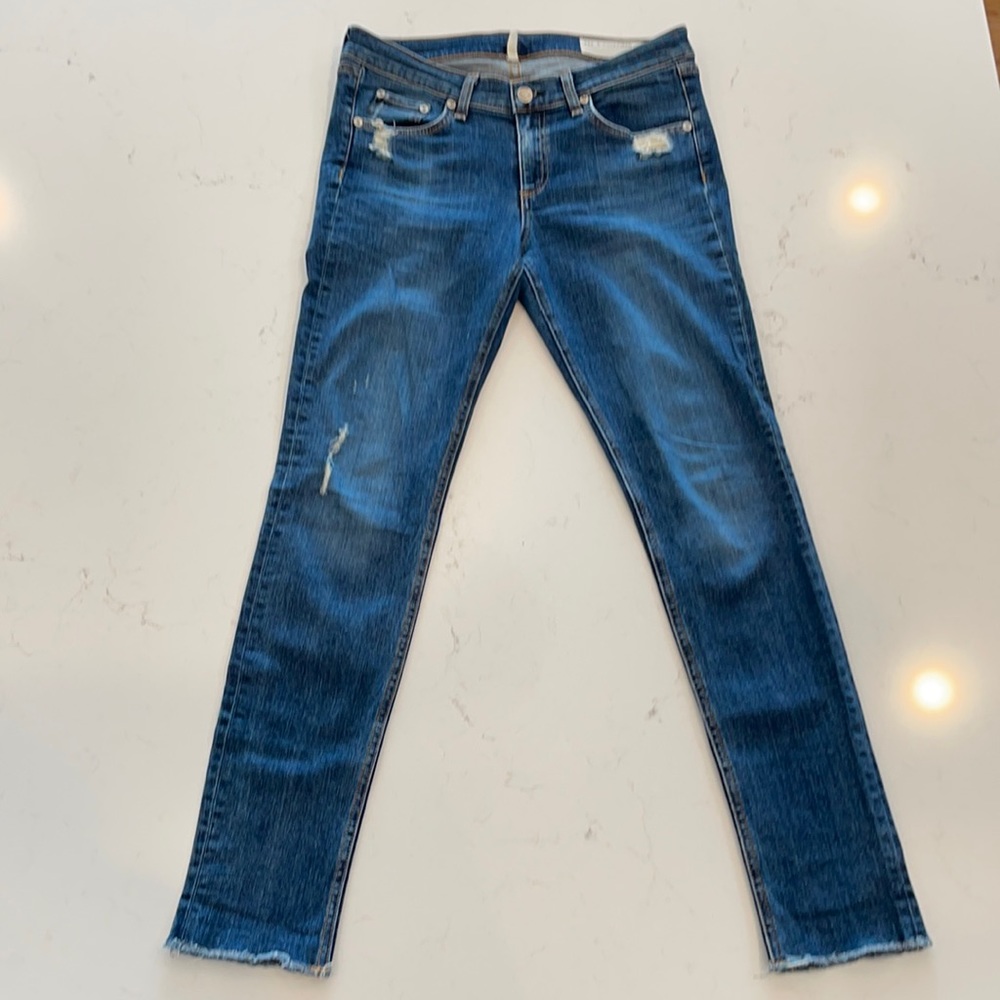 Rag & Bone distressed jeans with raw hem